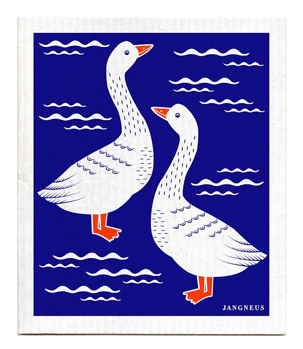 Swedish Cloth Geese Blue
