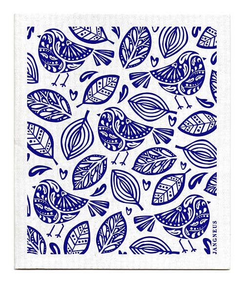 Swedish Cloth Robins Blue