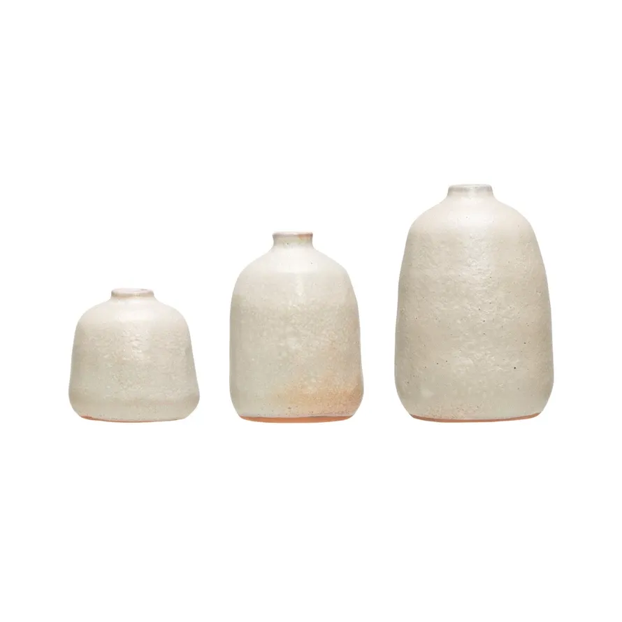 Terracotta Vase In Grey Sand Large
