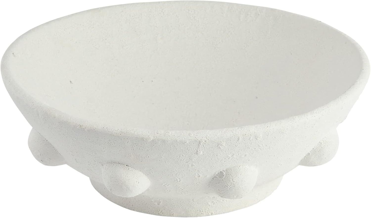 Decorative White Terracotta Bowl/Planter 3-3/4&quot;