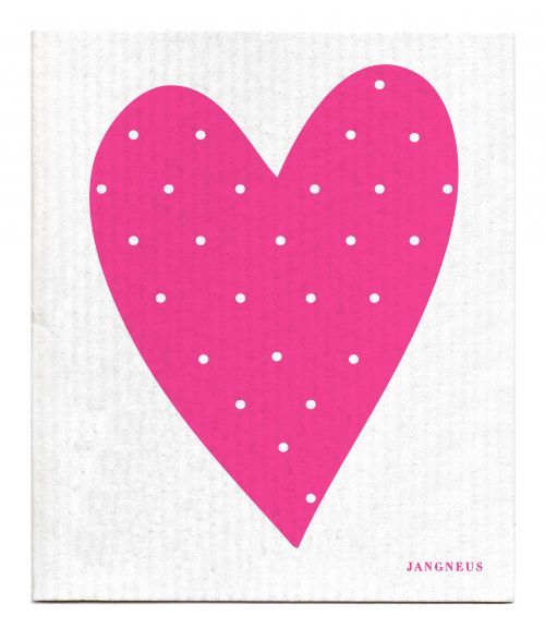 Swedish Cloth Heart Pink