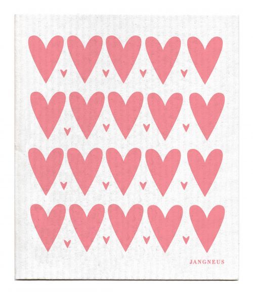 Swedish Cloth Mini Heart Blush Pink