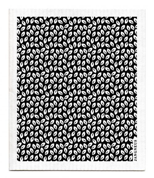 Swedish Cloth Mini Leaves Black