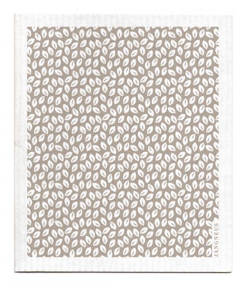 Swedish Cloth Mini Leaves Grey