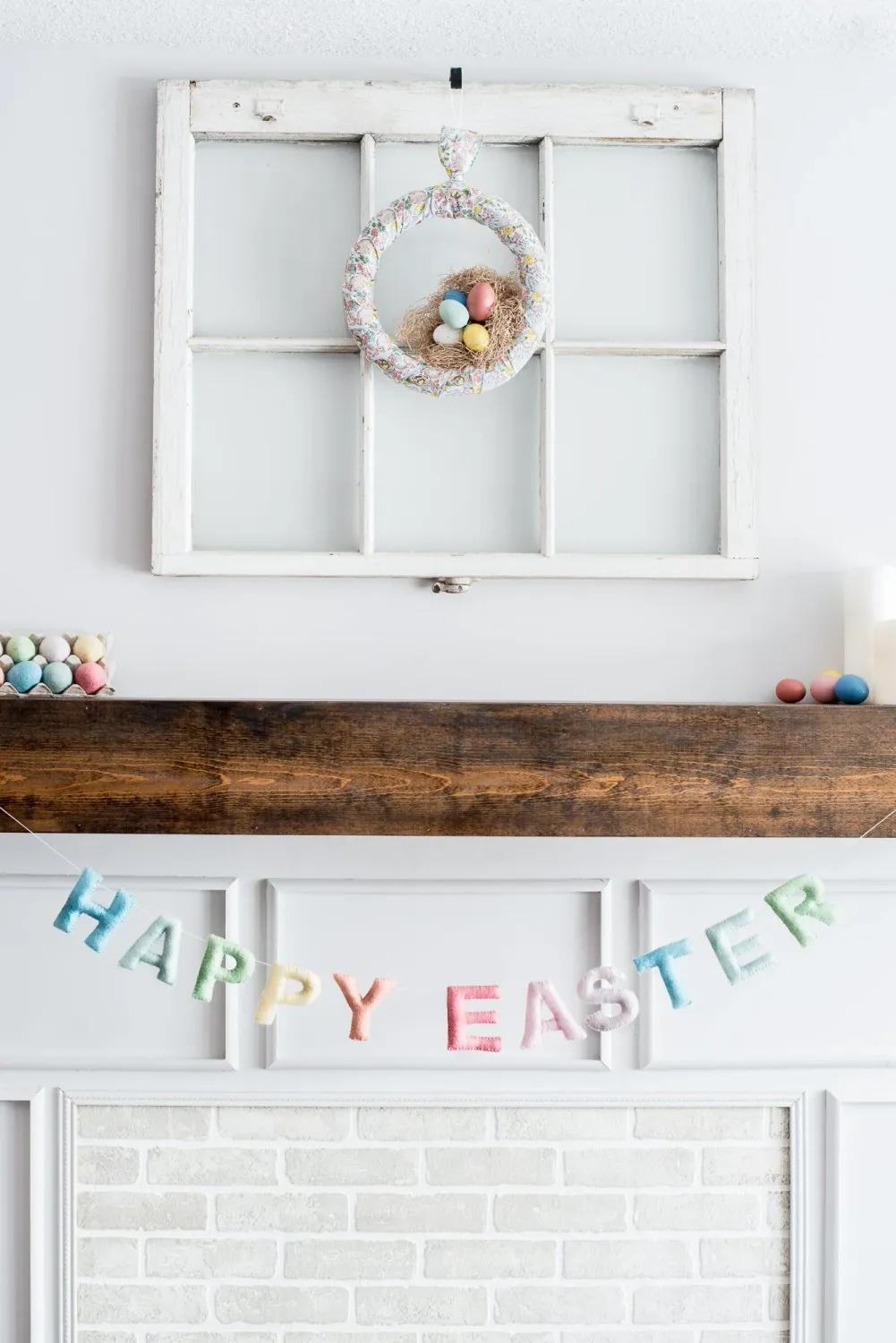 Handmade Wool Felt Happy Easter Garland
