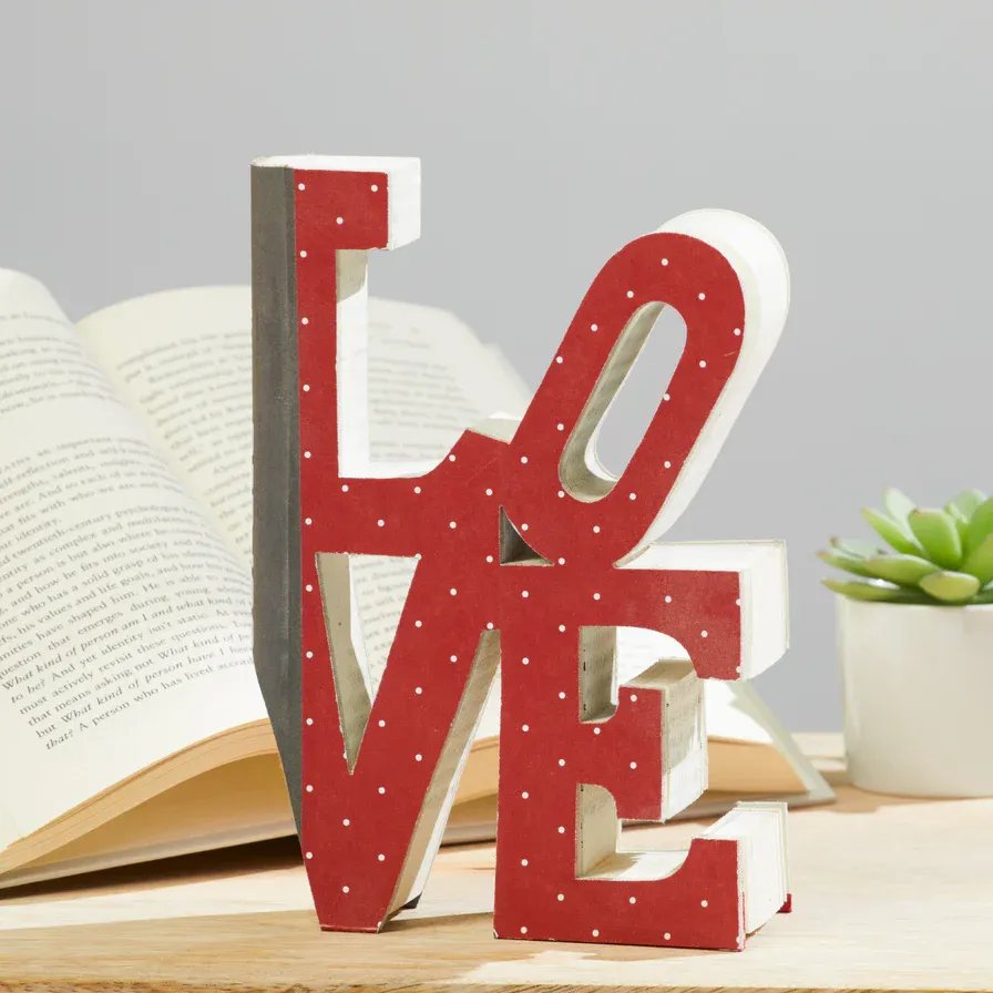 Repurposed Cutout Book Love