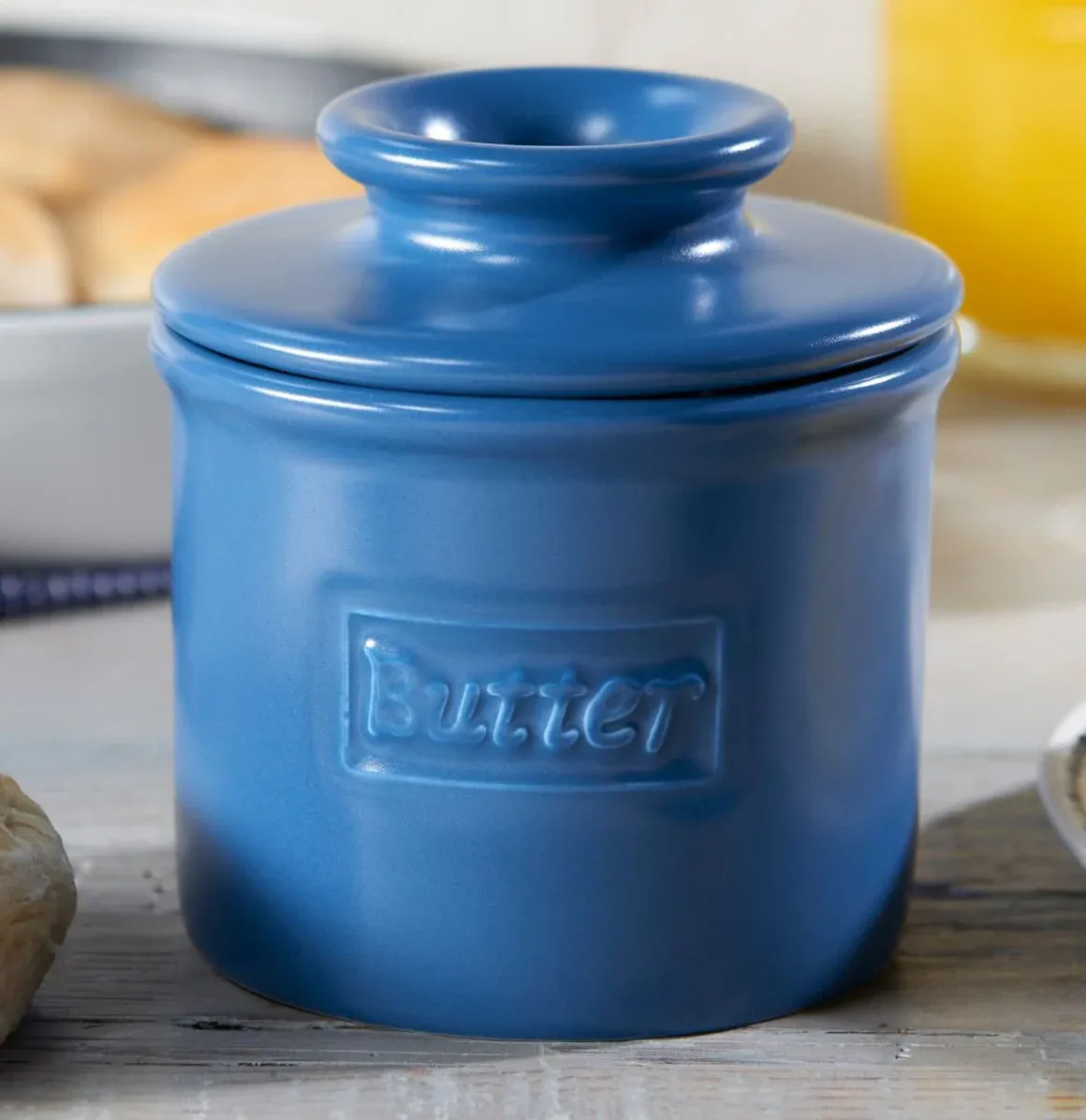 Butter Bell Crock Cafe Matte Navy