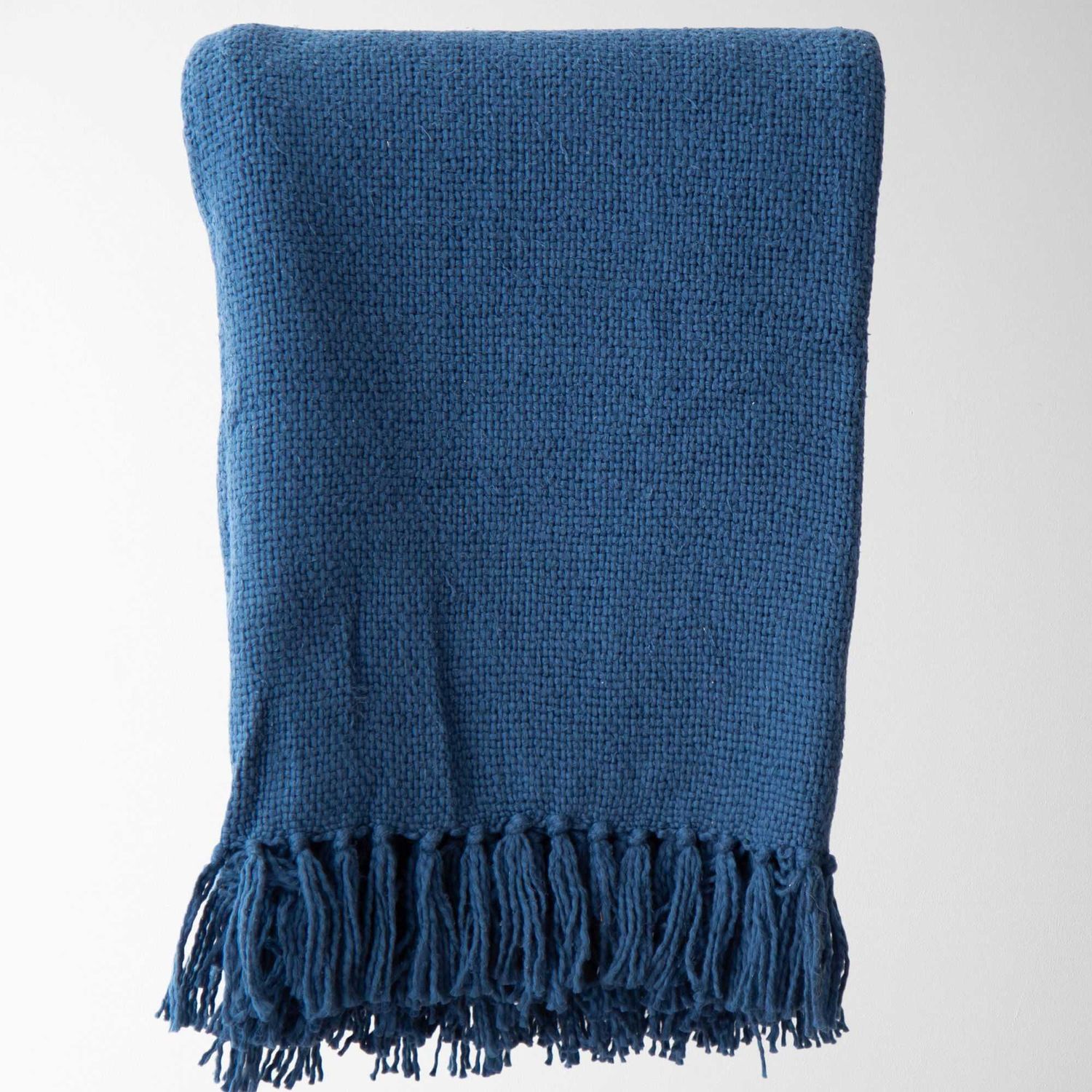 Darby Fringe Throw Blue 50&quot; x 60&quot;