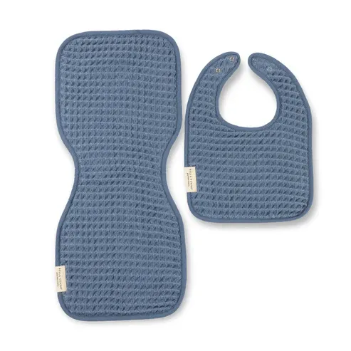 Baby Reversible Bib &amp; Burp Set Rain