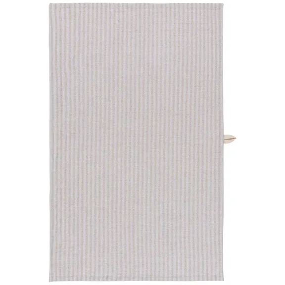 Linen Dishtowel Stripe In Dove Gray