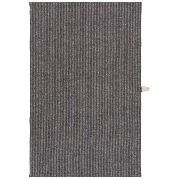 Linen Dishtowel Stripe In Midnight