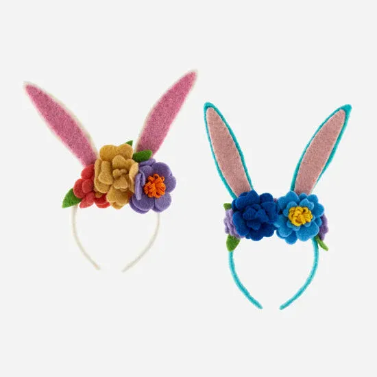 Easter Bunny Ears Headband Blue Final Sale