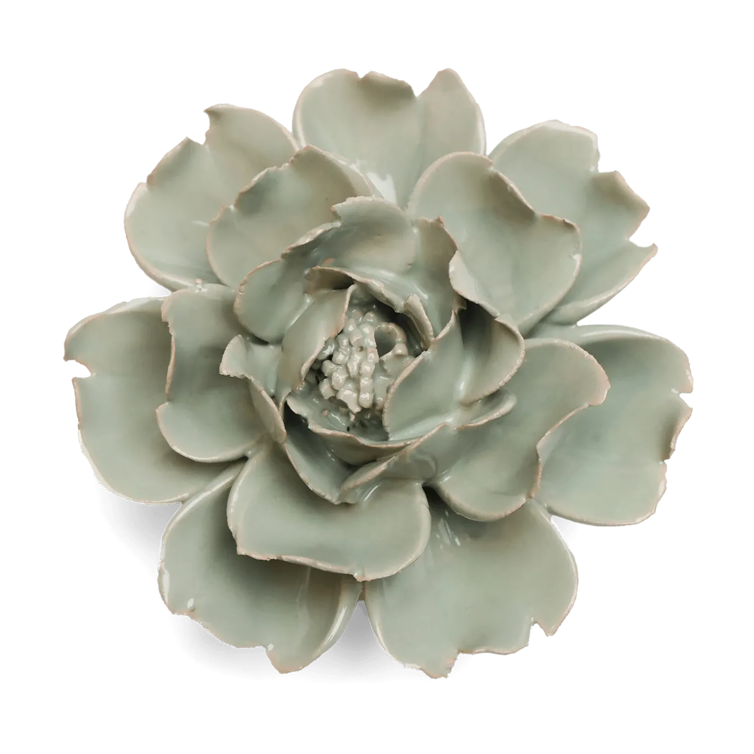 Ceramic Green Rose Flower