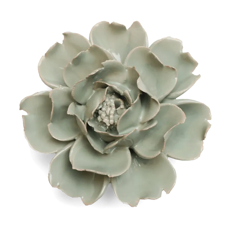Ceramic Green Rose Flower