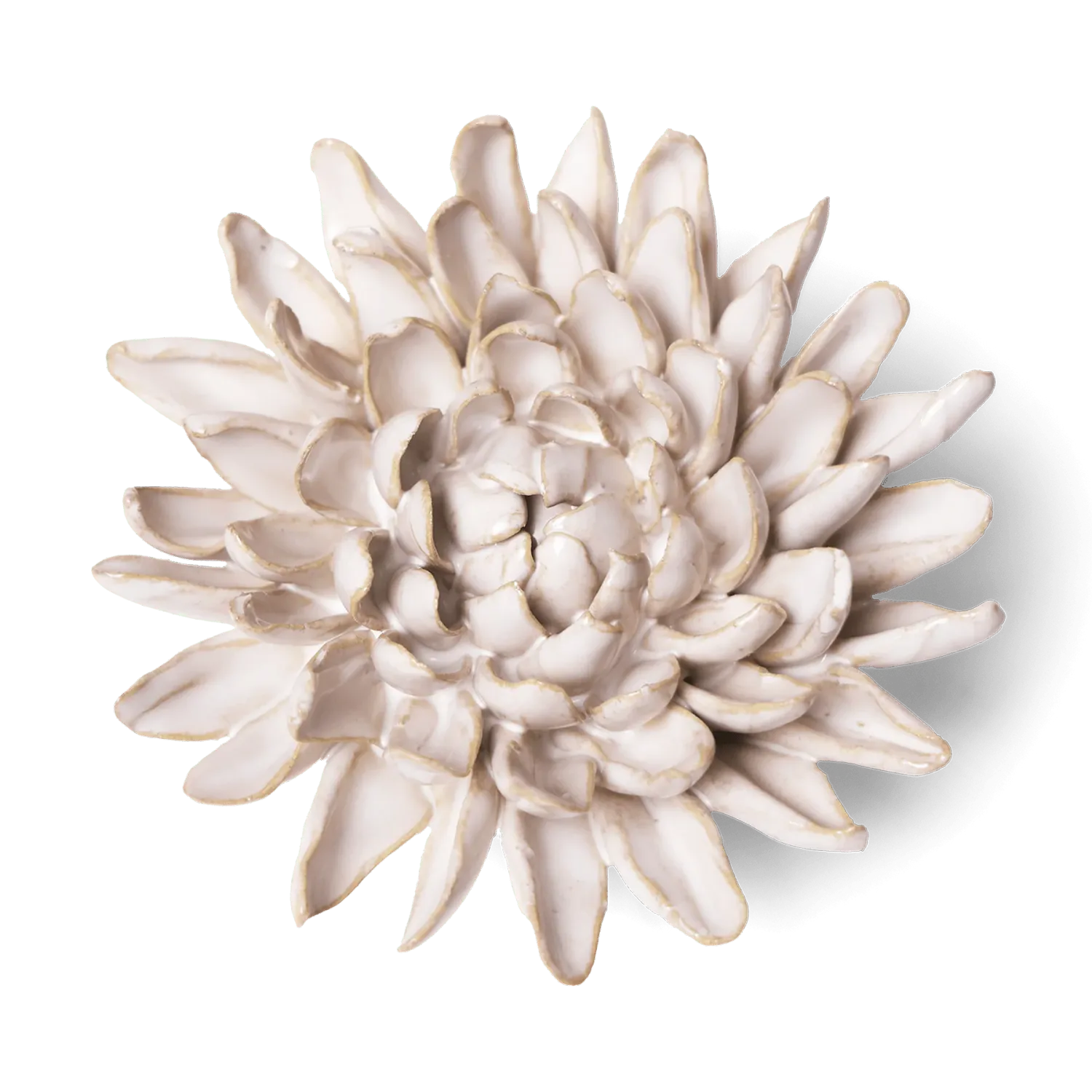 Ceramic White Ivory Chrysanthemum Flower
