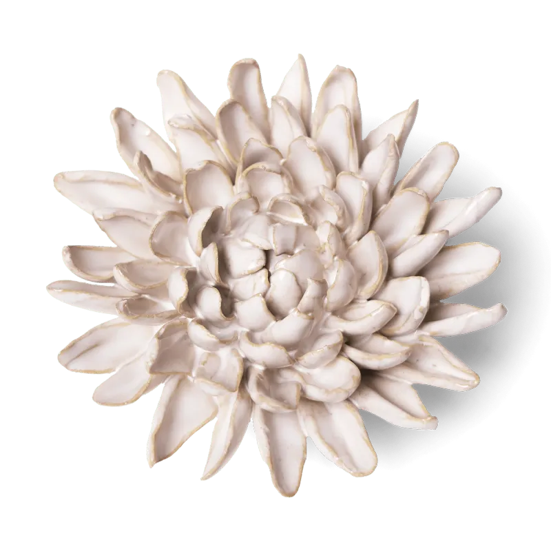 Ceramic White Ivory Chrysanthemum Flower