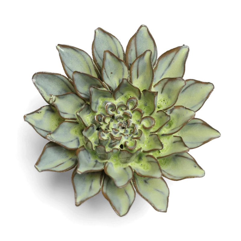 Ceramic Green Aster Flower