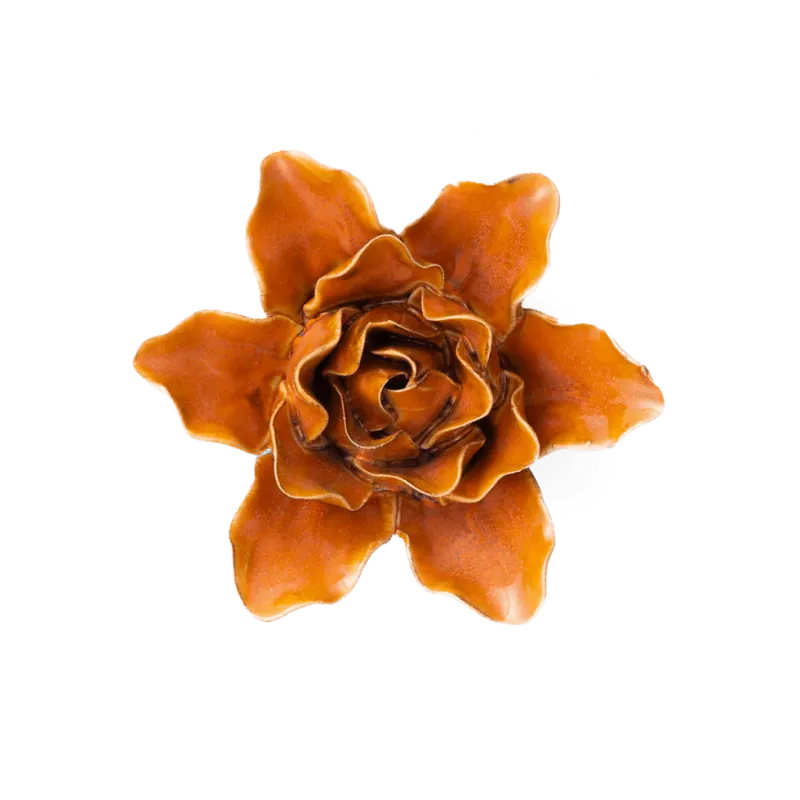 Ceramic Rust Lily Flower