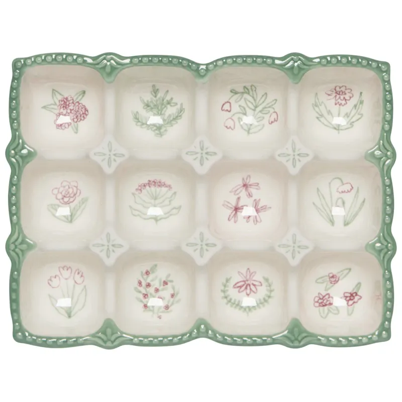 Ceramic Egg Holder In Camellia Sage