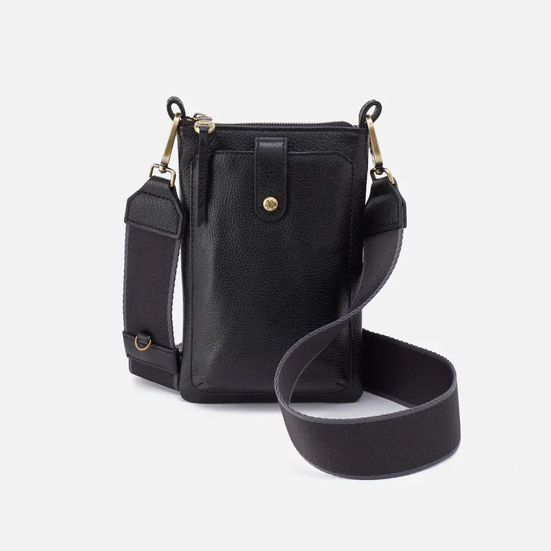 HOBO Cass Phone Crossbody Bag In Black