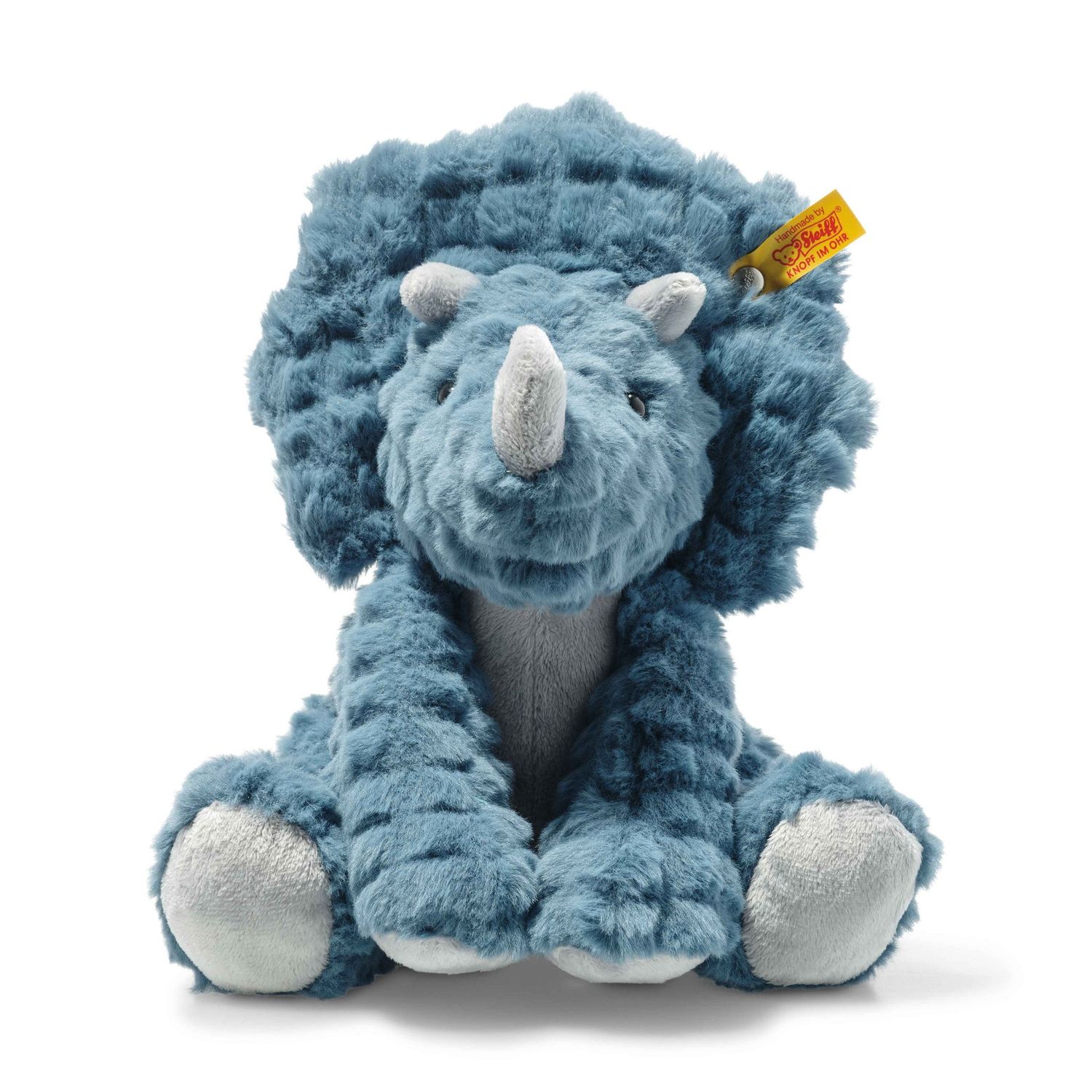 Steiff Dixi Triceratops Petrol Sitting Plush Toy
