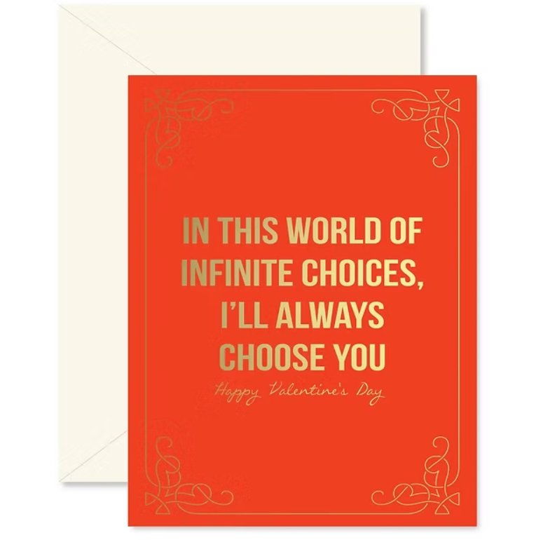 Card Valentines Infinite Choices