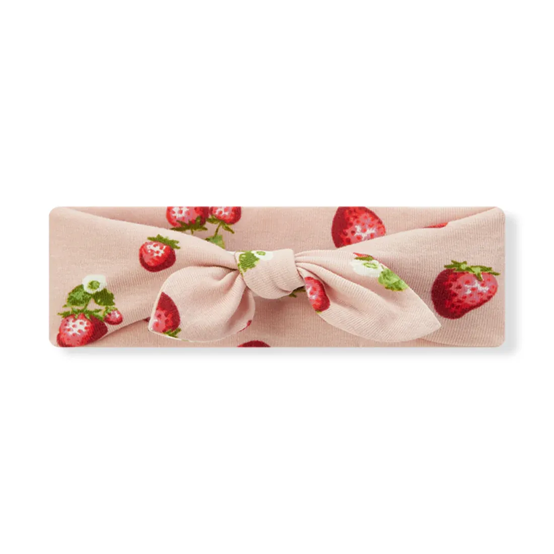 Organic Cotton Knotted Headband Strawberry 0-6 Month