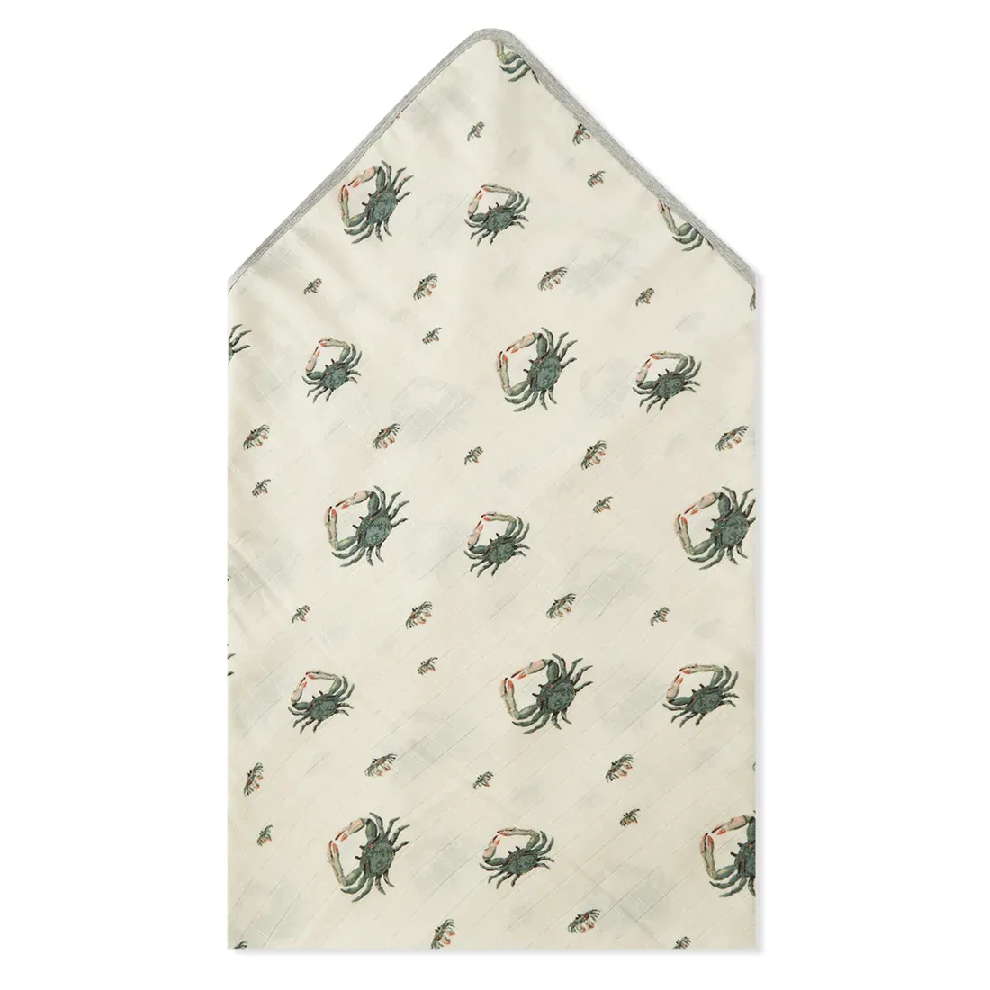 Hooded Swaddle Blanket Coastal Crab