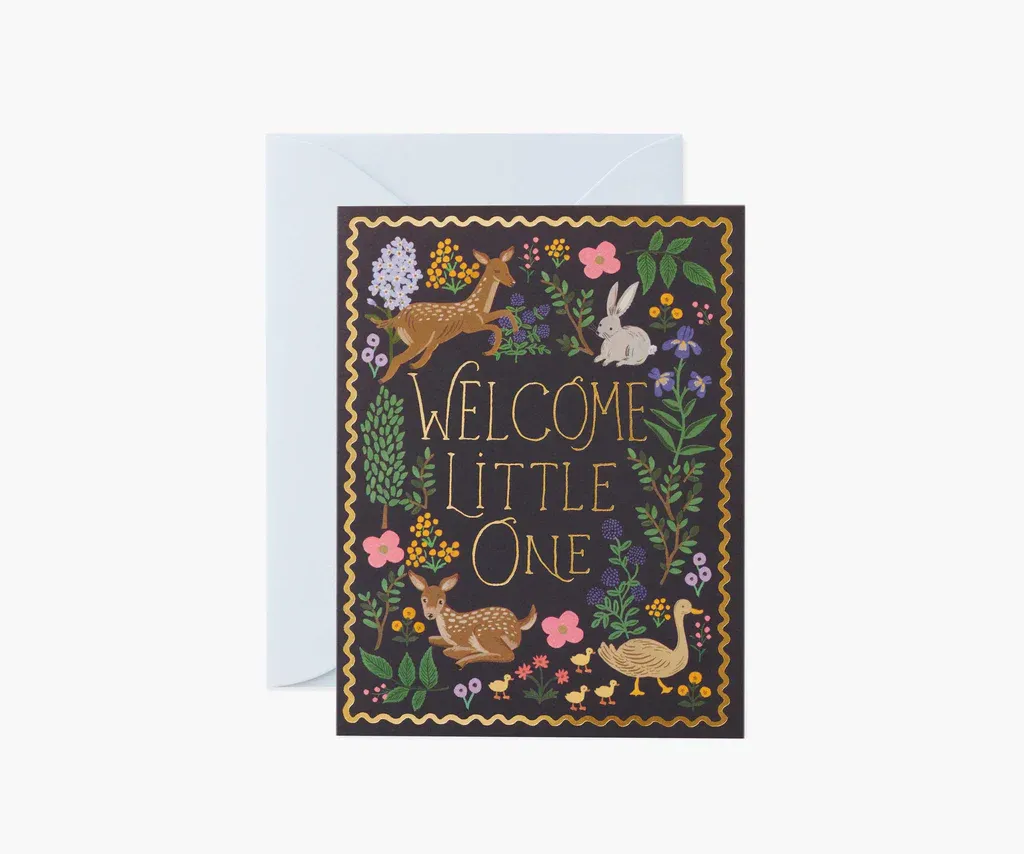 Rifle Paper Co. Card Woodland Welcome Little One
