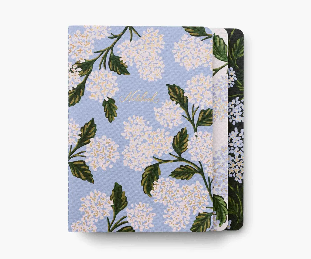 Rifle Paper Co. Notebooks Assorted Set Of 3 Hydrangea