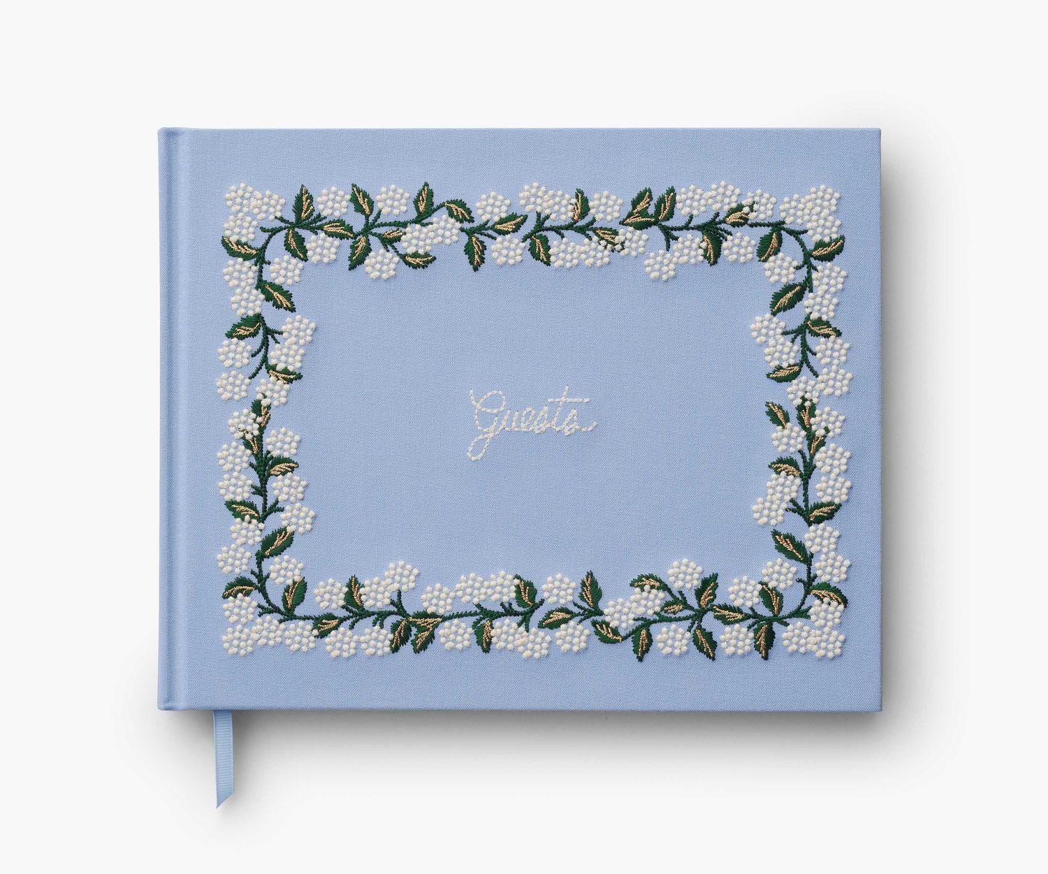 Rifle Paper Co. Embroidered Guest Book Hydrangea