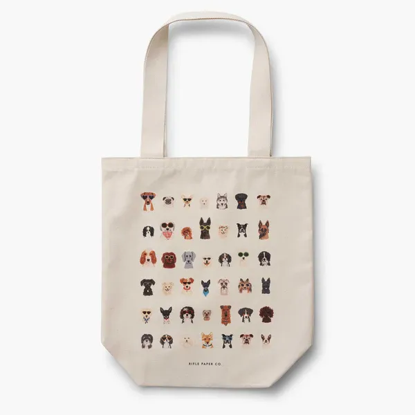 Rifle Paper Co. Canvas Tote Bag Dog Days