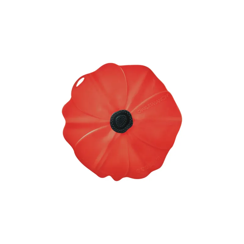 Airtight Lid Poppy 6&quot; Red