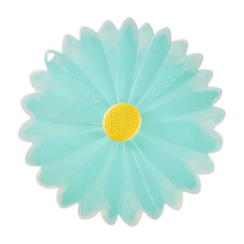 Airtight Lid Daisy 11&quot; Aqua