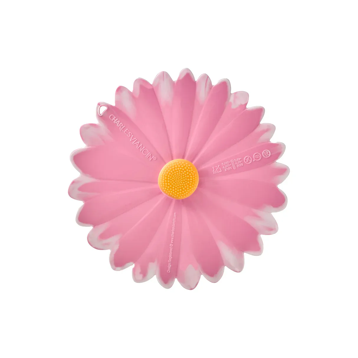 Airtight Lid Daisy 8&quot; Pink