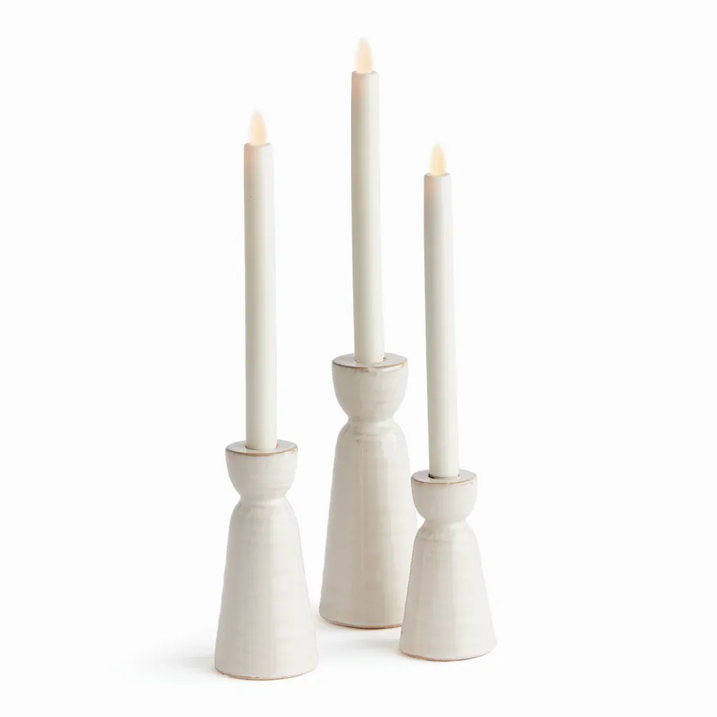 Libbey Taper Holder Cream &amp; Brown Large