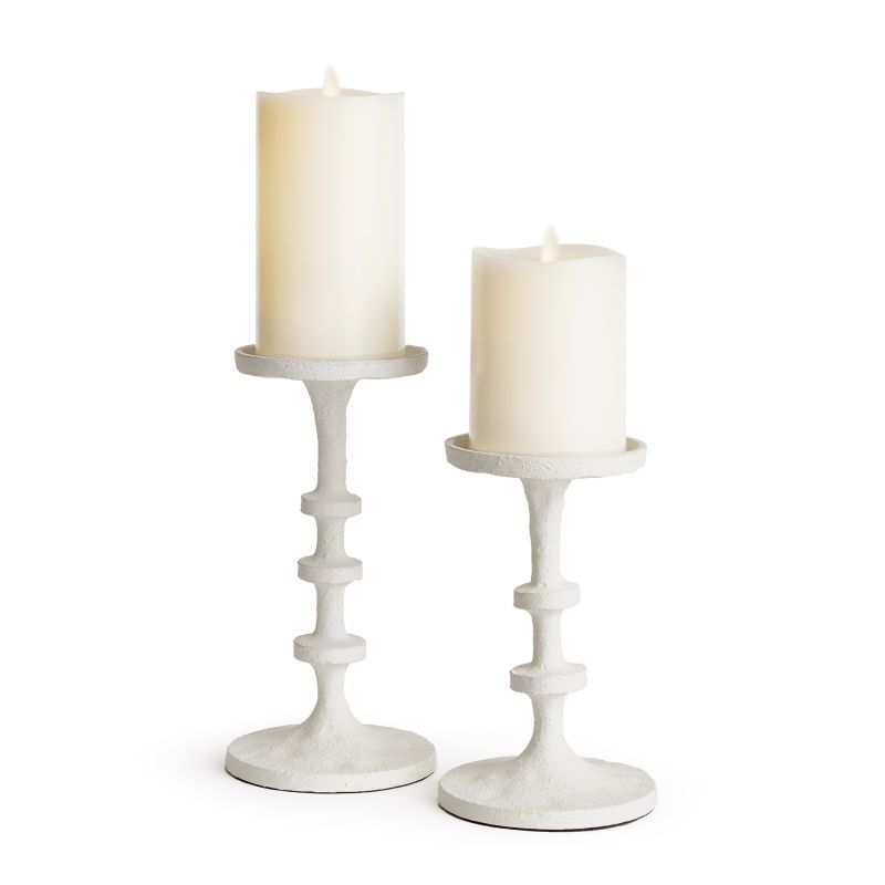 Abacus Candle Stand Textured White Small