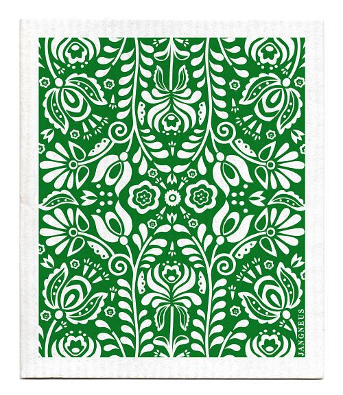 Swedish Cloth Scandi Bloom Dark Green
