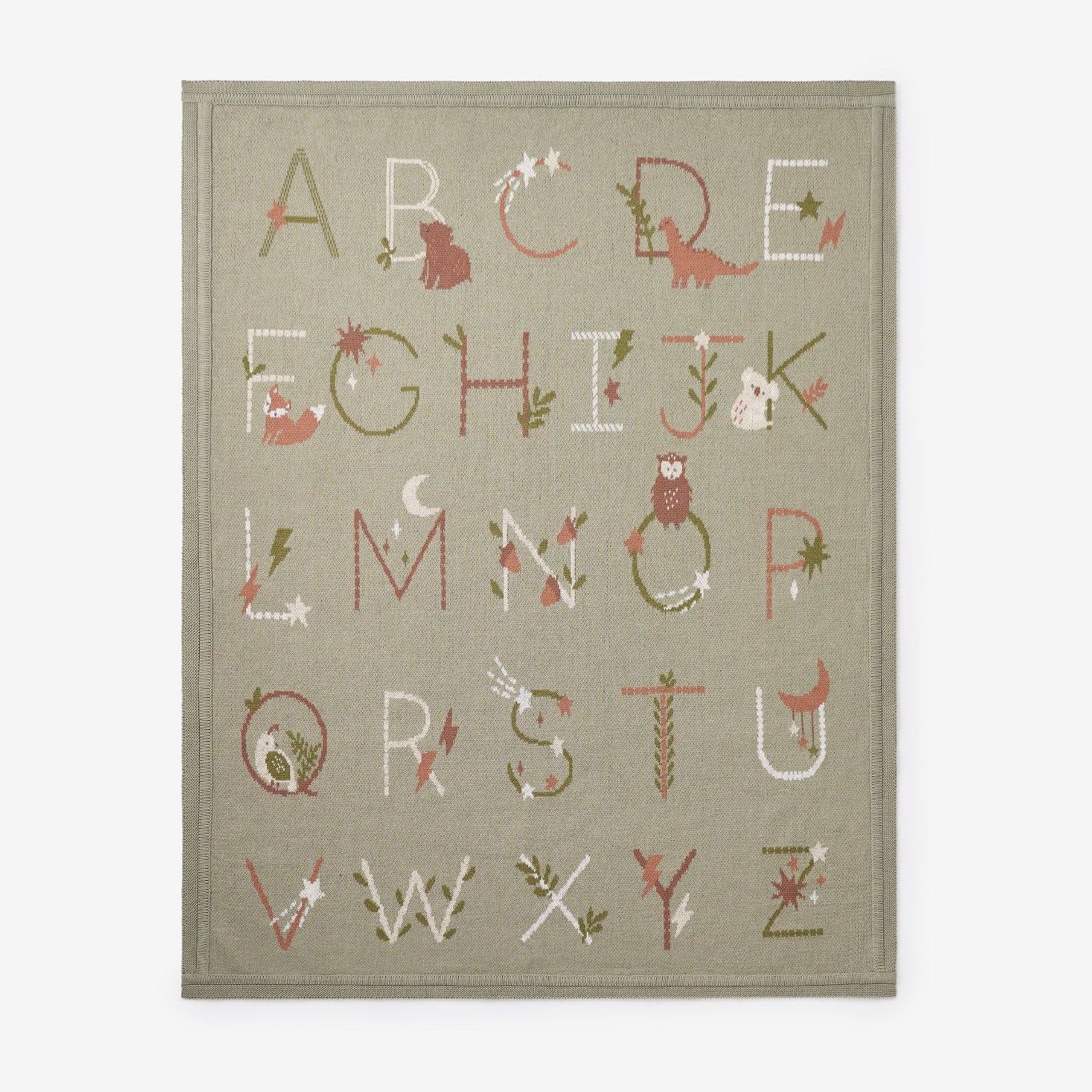 Alphabet Blanket Sage