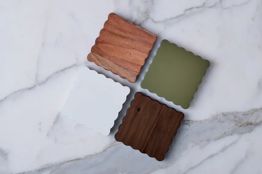 Scalloped Coaster Set Of 4 In Heritage