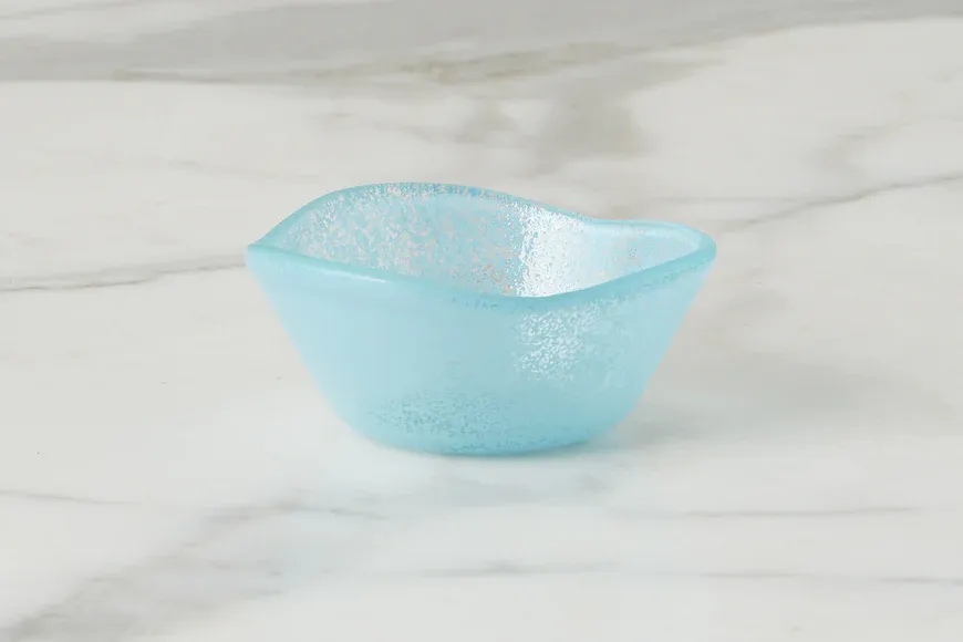 Handmade Glass Dipping Bowl 4&quot; Blue