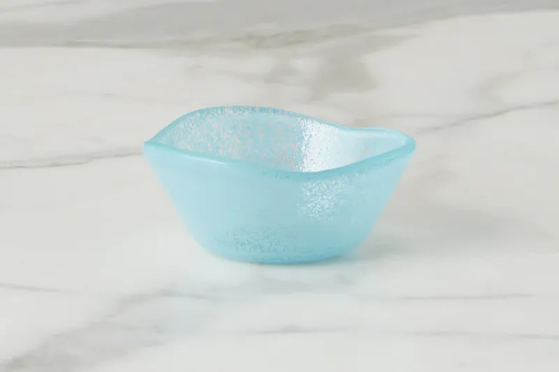Handmade Glass Dipping Bowl 4&quot; Blue