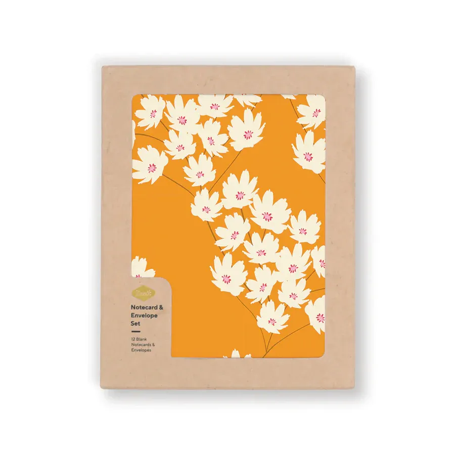 Notecard &amp; Envelope Set Of 12 Pollinator Garden