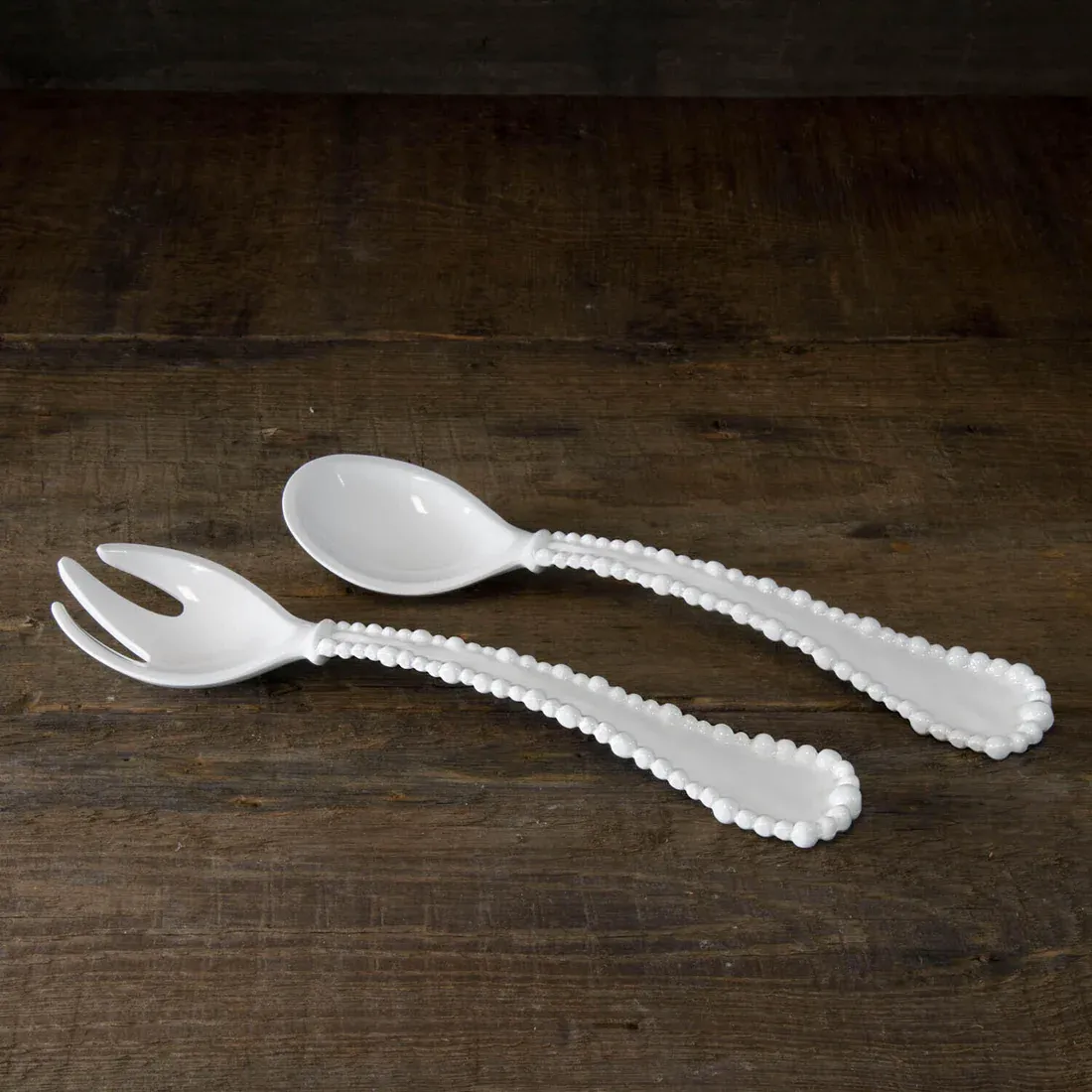 VIDA Alegria Salad Server Set White
