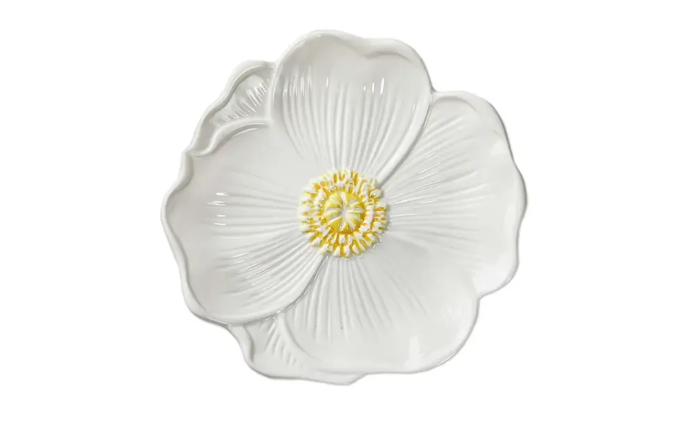 Appetizer Blossom Plate White