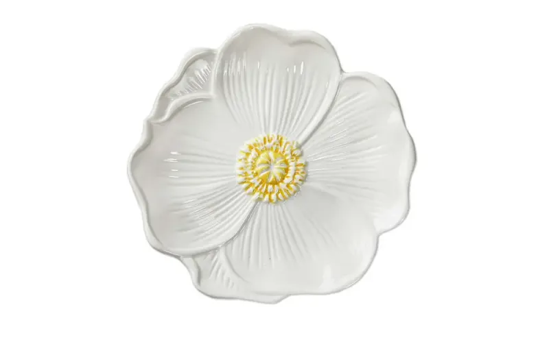 Appetizer Blossom Plate White