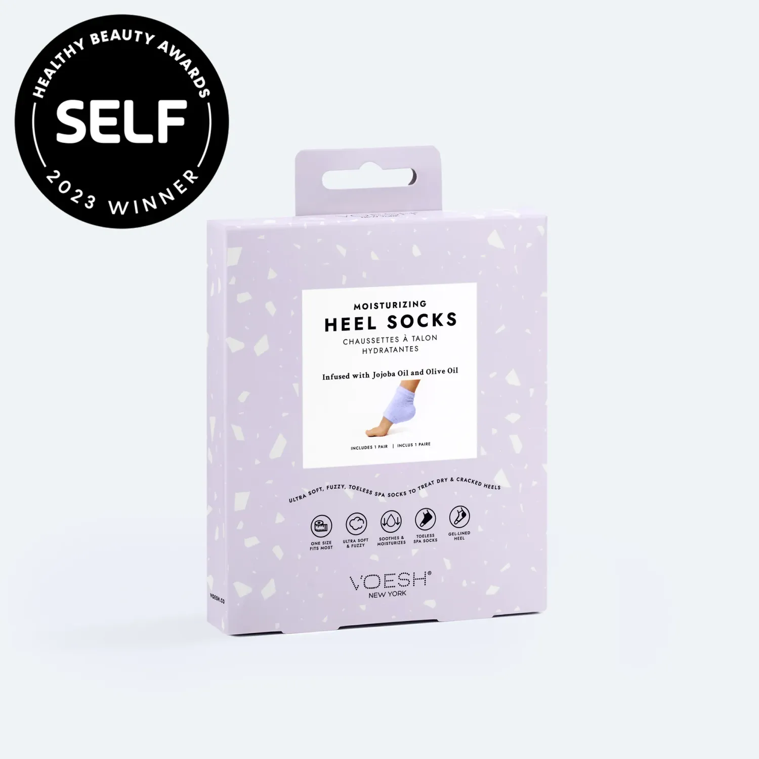 Moisturizing Heel Socks In Lavender