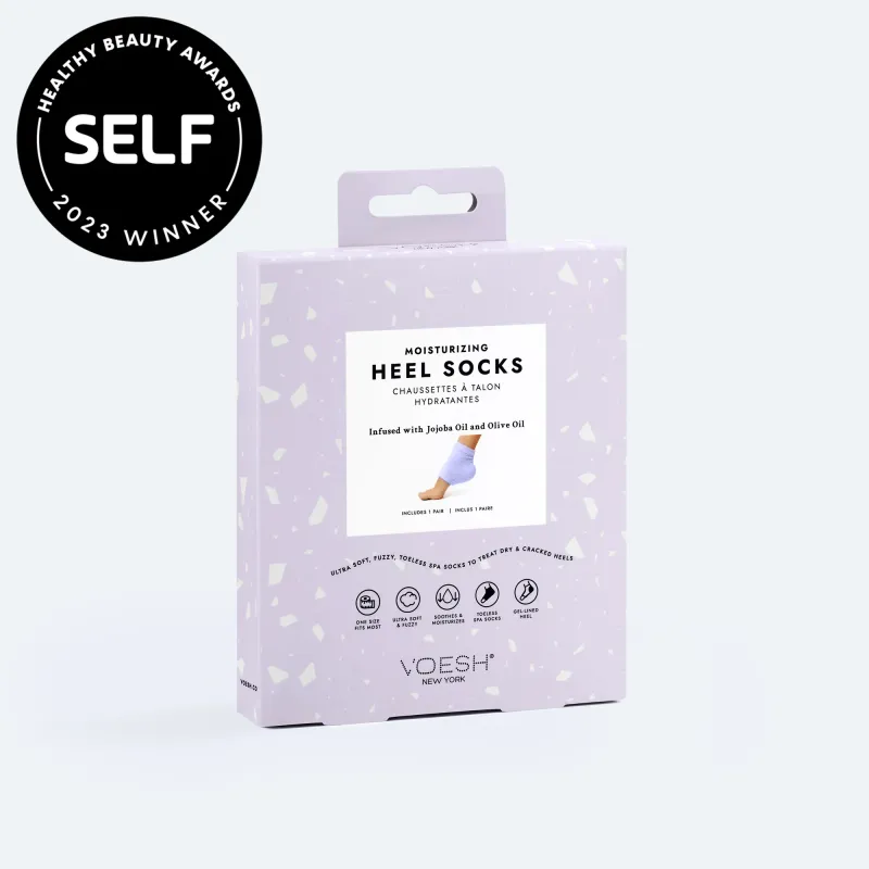 Moisturizing Heel Socks In Lavender