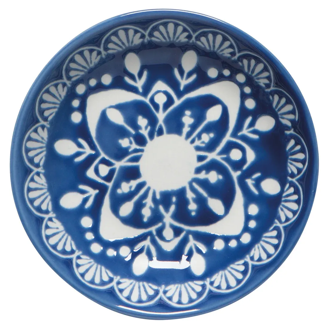Dip Dish Mediterranean Design In Dark Blue 3.87&quot;