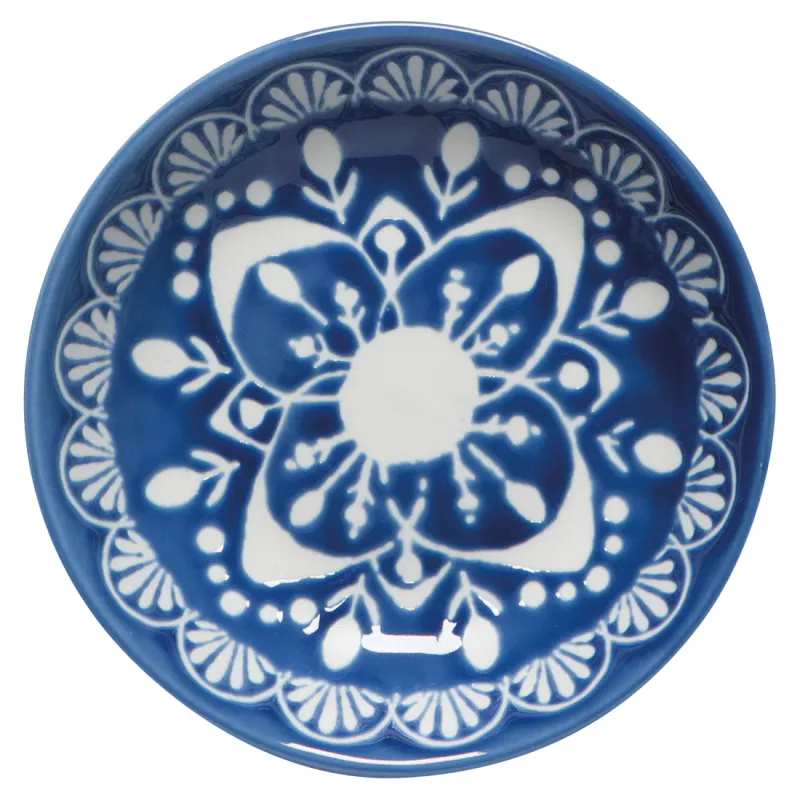 Dip Dish Mediterranean Design In Dark Blue 3.87&quot;
